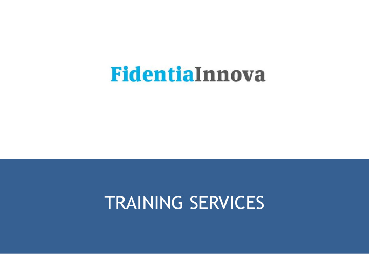 training services fidentia innova