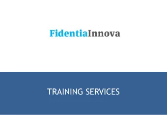 TRAINING SERVICES  Fidentia Innova    We are a company specialized in customized training with