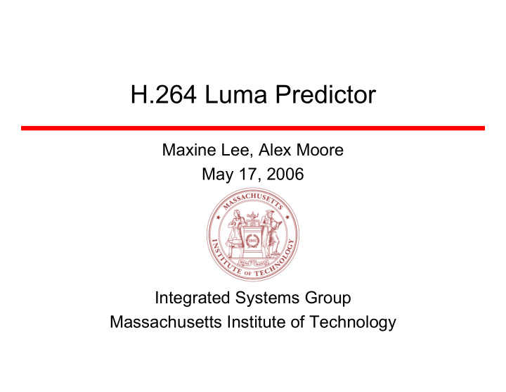 h 264 luma predictor