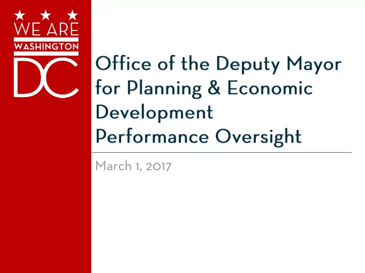 implements the mayor s economic development vision