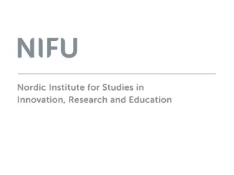 link research-based knowledge and practice in  the Nordic Countries  A systematic mapping
