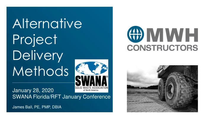 alternative project delivery methods