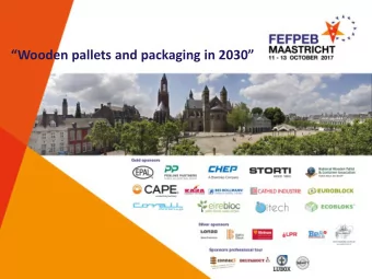 Wooden pallets and packaging in 2030  Opening and  welcome speech  Rob van Hoesel,