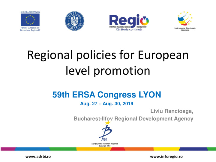 regional policies for european