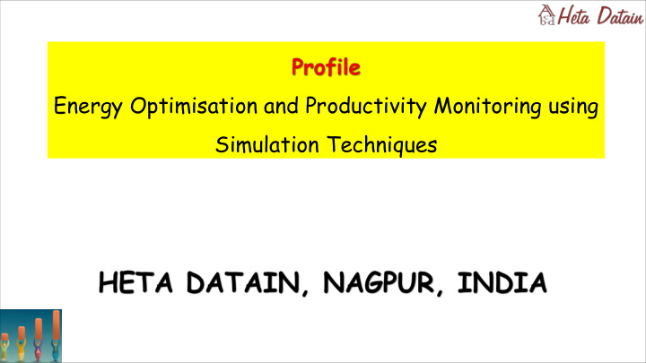 energy optimisation and productivity monitoring using