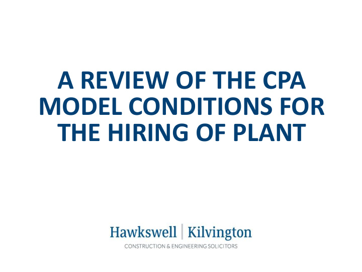 a review of the cpa