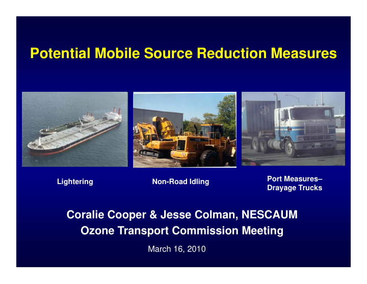 potential mobile source reduction measures potential