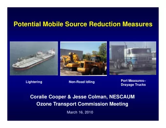 Potential Mobile Source Reduction Measures  Potential Mobile Source Reduction Measures  Port