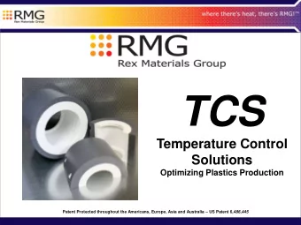 TCS  TCS  Temperature Control  Temperature Control Solution  Solutions  Optimizing Plastics