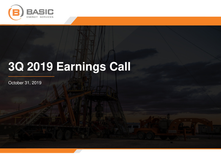 3q 2019 earnings call