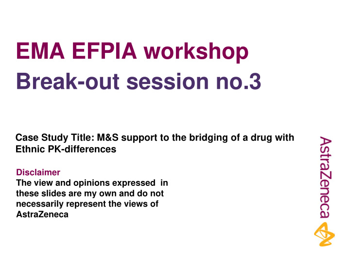 ema efpia workshop break out session no 3