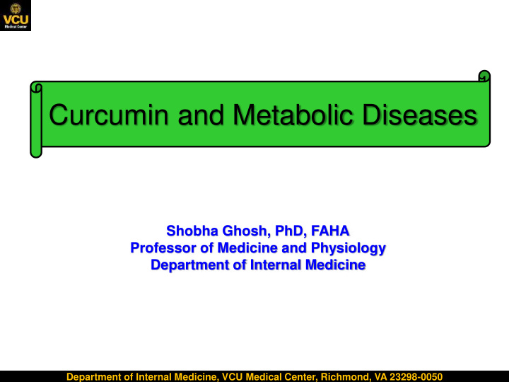 curcumin and metabolic diseases