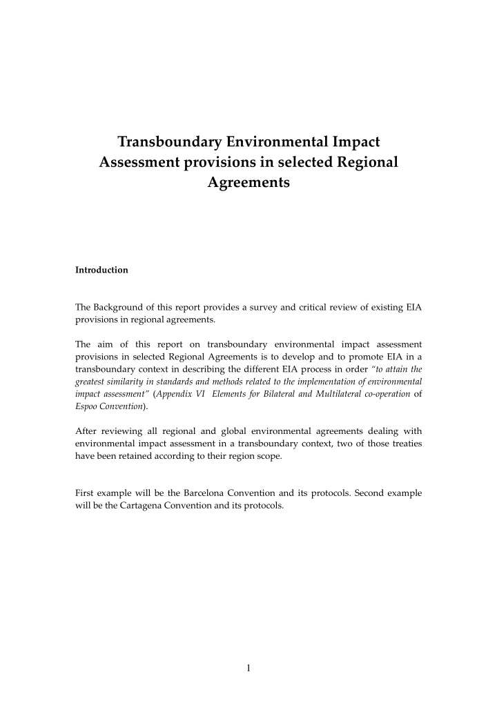 transboundary environmental impact assessment provisions