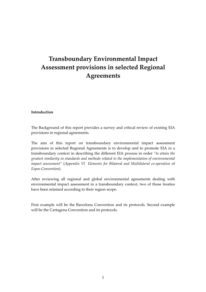 transboundary environmental impact assessment provisions