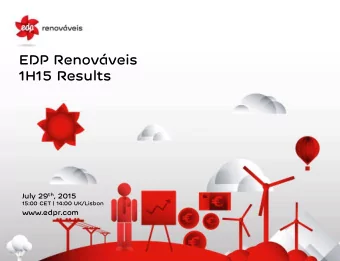 EDP Renovveis  1H15 Results July 29 th , 2015  15:00 CET | 14:00 UK/Lisbon  www.edpr.com