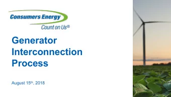 Generator  Interconnection  Process August 15 th , 2018  Outline  2    Definitions    Category