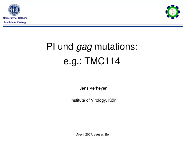 pi und gag mutations e g tmc114