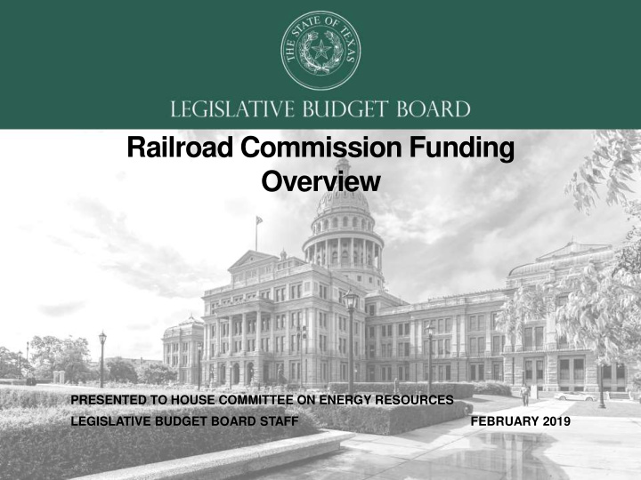 railroad commission funding