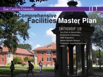 Facilities  Master Plan  Eva Klein &amp; Associates  Brailsford &amp; Dunlavey  RMF Engineers