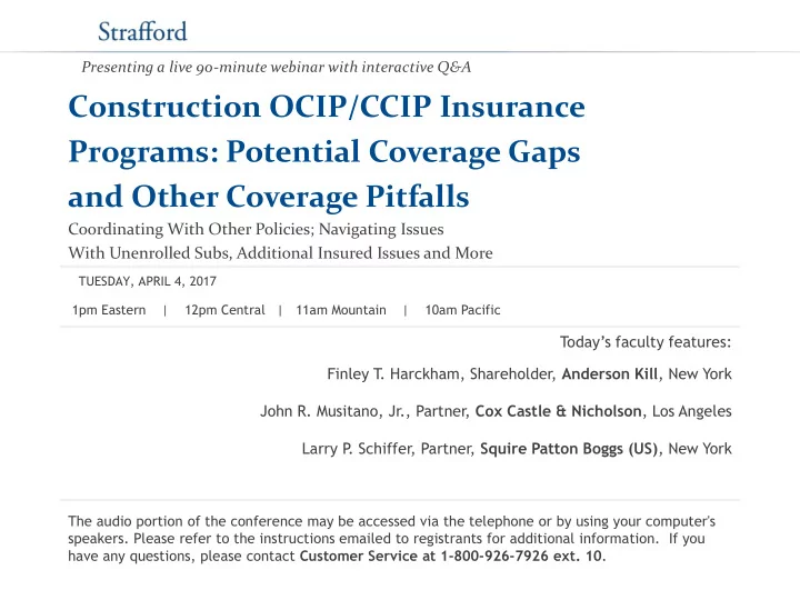 and other coverage pitfalls