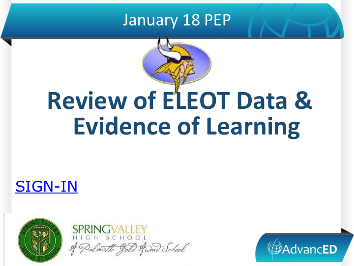 review of eleot data evidence of learning