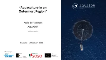 Outermost Region   Paulo Serra Lopes  AQUAZOR  psl@aquazor.eu  Brussels | 19 February 2020