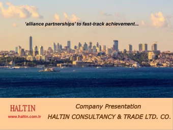 .  www.haltin.com.tr  HALTIN CONSULTANCY &amp; TRADE  Founder Hakan Altnkeser is the founding
