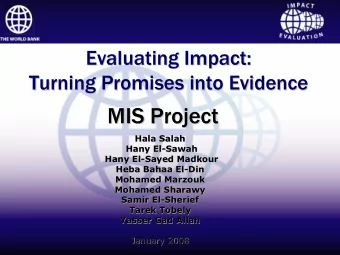 MIS Project  MIS Project  Hala Salah  Salah  Hala  Hany El-  -Sawah  Sawah  Hany El  Hany El  Hany