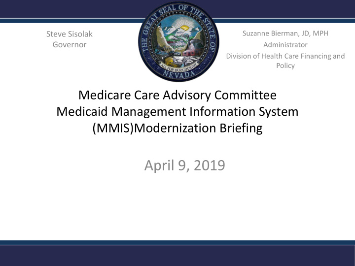 april 9 2019 nevada medicaid management information