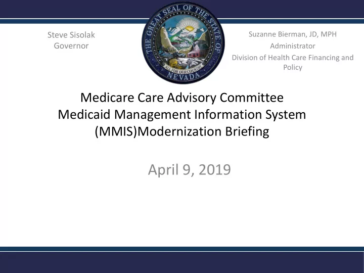 april 9 2019 nevada medicaid management information