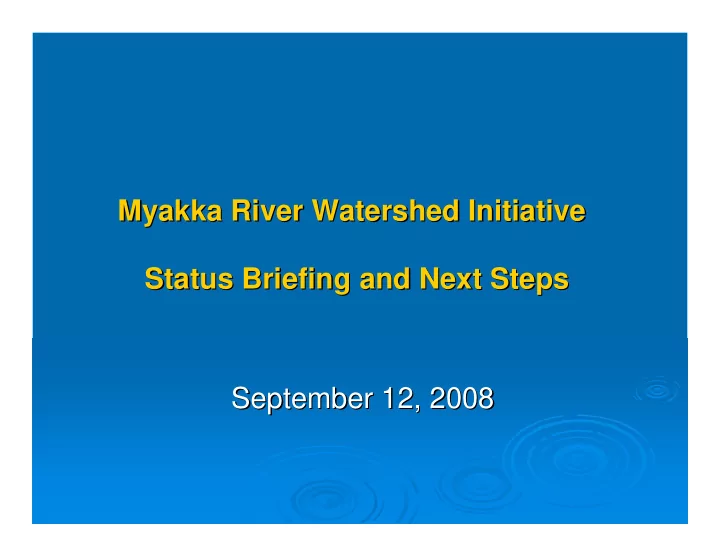 myakka river watershed initiative myakka river watershed