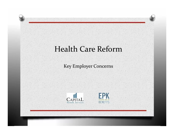health care reform