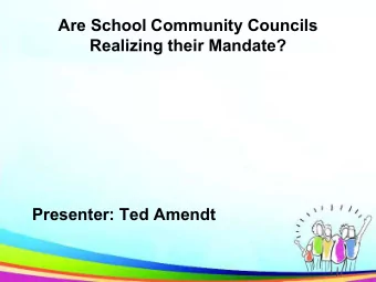 Presenter: Ted Amendt  What does the SCC do?  If I were to ask you what the primary  role of