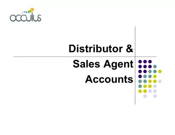 Distributor &amp;  Sales Agent  Accounts  No one can sell your products  as well as you can,