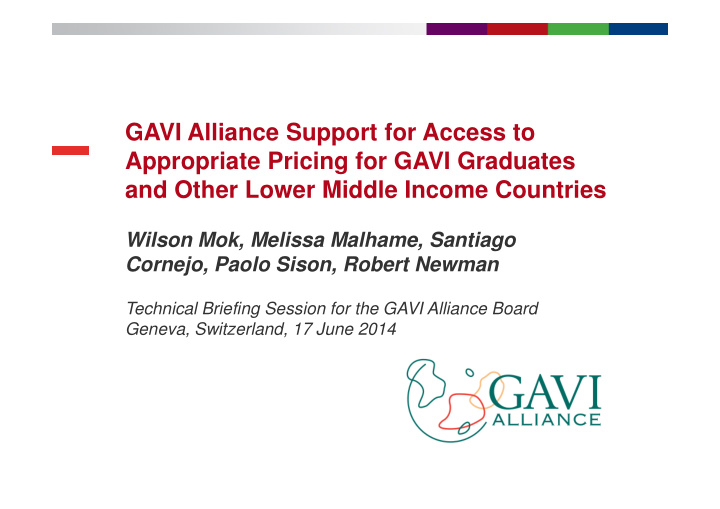 gavi alliance support for access to appropriate pricing