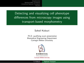 Detecting and visualizing cell phenotype  differences from microscopy images using  transport-based