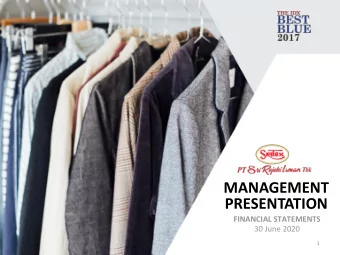 PRESENTATION  FINANCIAL STATEMENTS  30 June 2020  1  1.  2020 PRIORITIES  2  2020 PRIORITIES IN