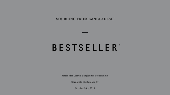 sourcing from bangladesh