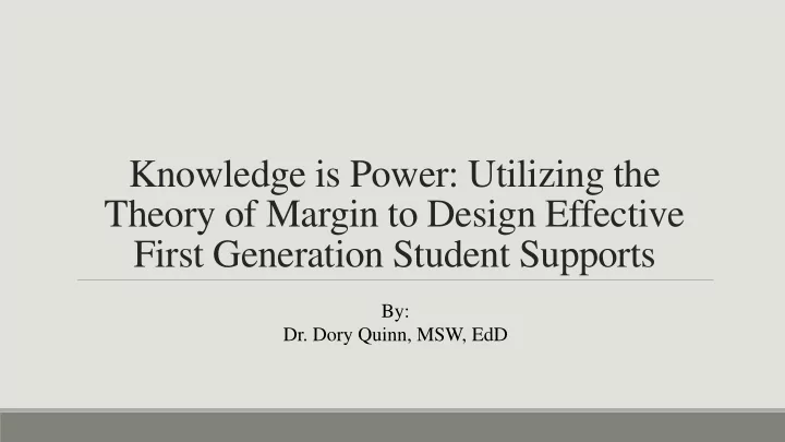 knowledge is power utilizing the
