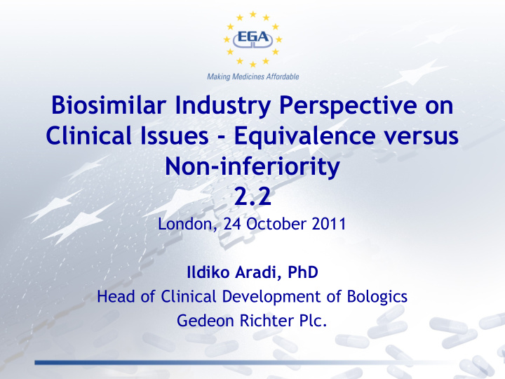 biosimilar industry perspective on clinical issues