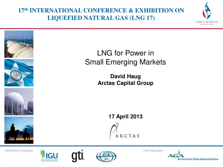 lng for power in small emerging markets david haug title