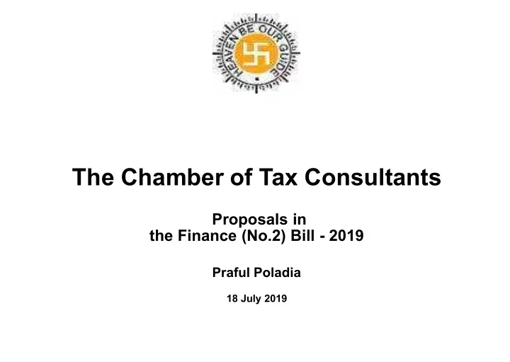 the chamber of tax consultants
