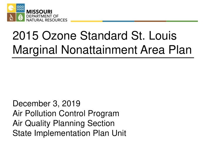 2015 ozone standard st louis marginal nonattainment area