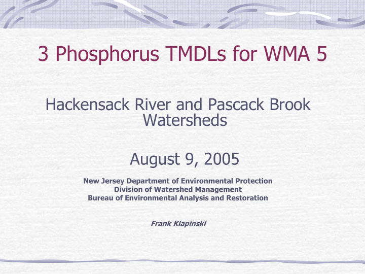 3 phosphorus tmdls for wma 5