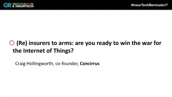 Making Waves In Marine Insurance  November 2017  You  Us  Something new?  Introduction:  Series  A