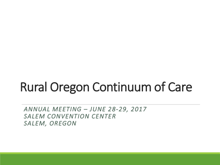 rural oregon continuum of care
