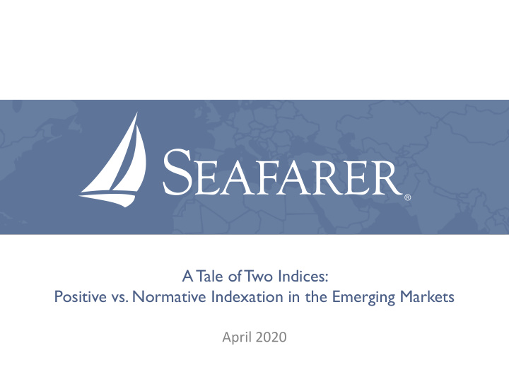 a tale of two indices positive vs normative indexation in