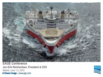 First Quarter 2015 Earnings Presentation  EAGE Conference  Jon Erik Reinhardsen, President &amp;