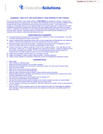 is a culture that embraces this vision on every level. 2) Leaders understand that empowerment