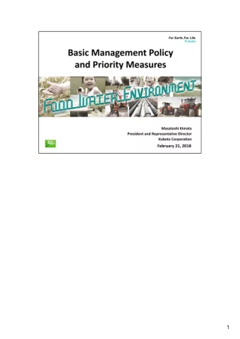 1  2  Revenues increased mainly in overseas Farm and Industrial Machinery business from  2016.